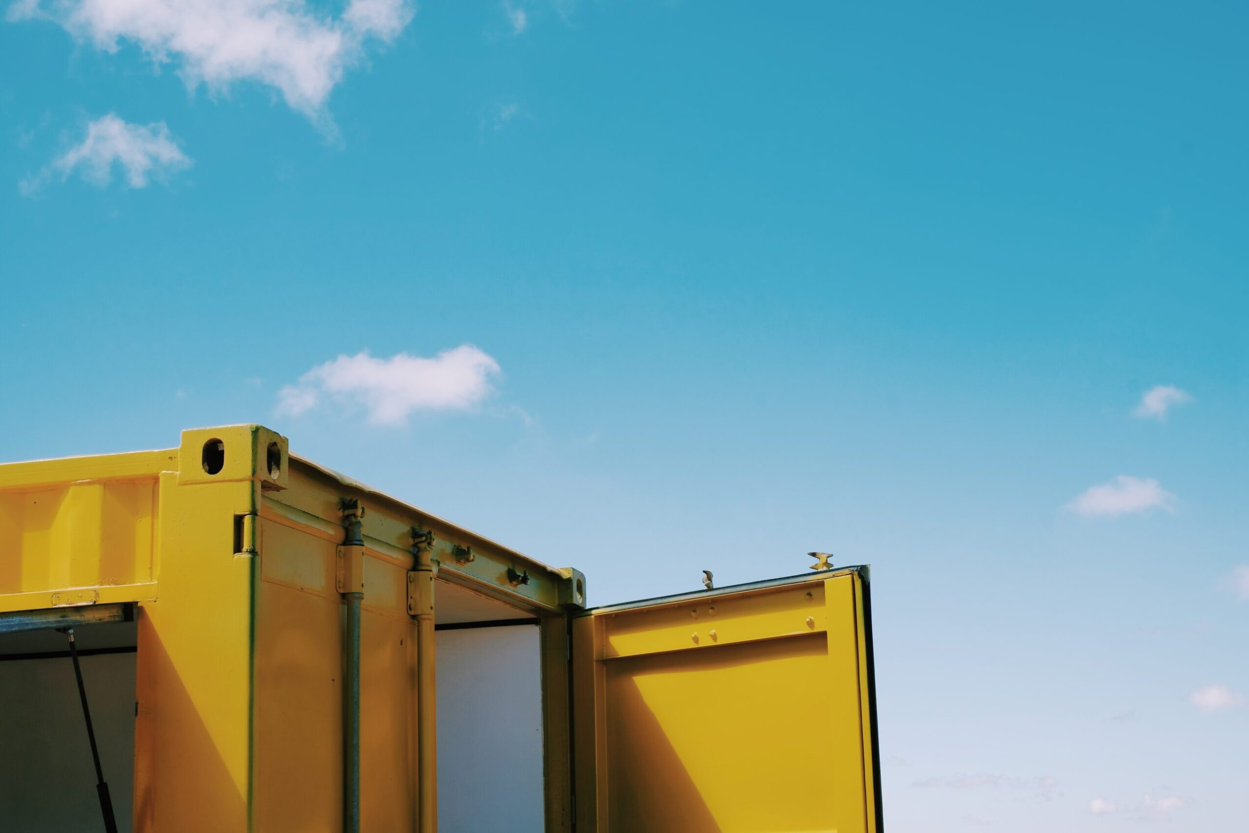 Shipping container holding cargo.